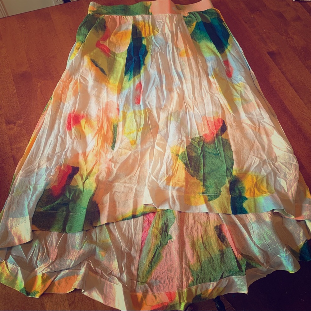 Beautiful watercolor high-low skirt
